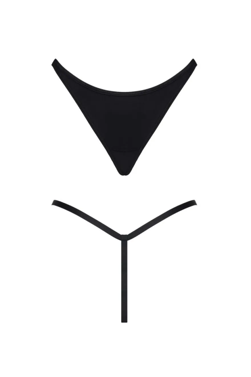Demoniq - LadyX String Tanga LXCande001 schwarz