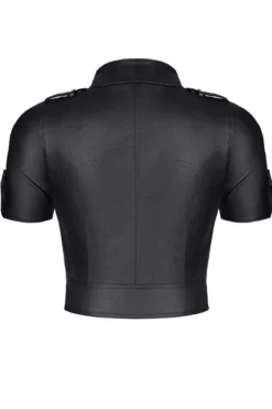 Demoniq - Mattlook Top mit Reißverschluss und Druckknöpfen