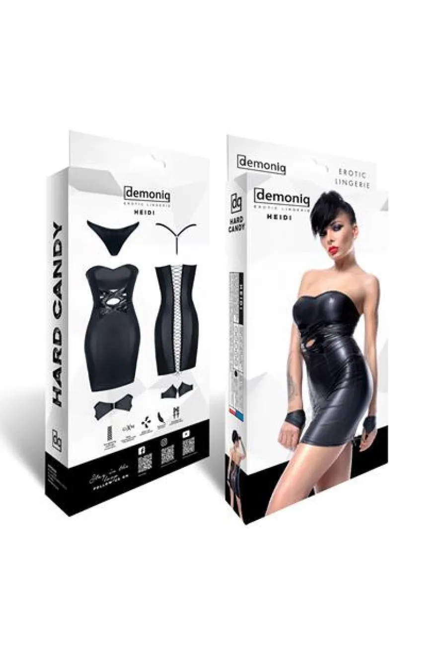 Demoniq - Minikleid Heidi DE739288M schwarz