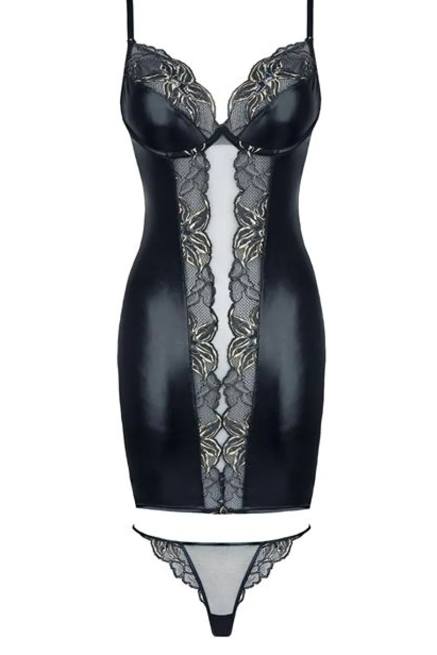 Demoniq - Minikleid Myriam schwarz/gold