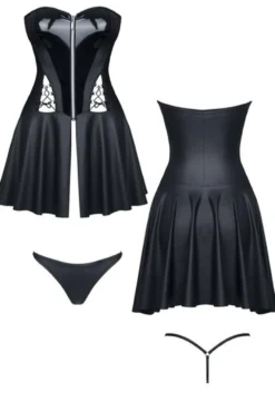 Demoniq - Minikleid Rita DE739298M schwarz