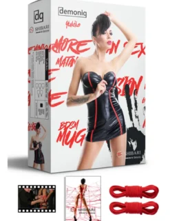 Demoniq - Minikleid Yukiko + 2 Seile DE872986M schwarz/rot