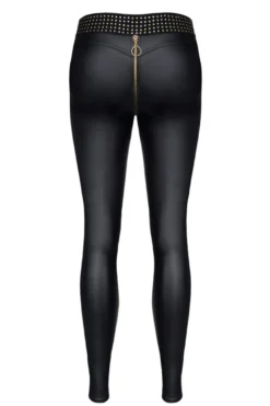 Demoniq - Wetlook Leggings mit goldenen Details