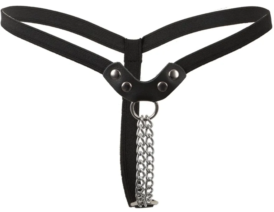 fetish Collection - Lederimitat String schwarz
