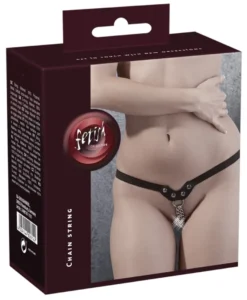 fetish Collection - Lederimitat String schwarz