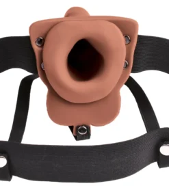 Fetish Fantasy Series - 6" Hollow Rechargeable Strap-on with Balls natural
