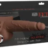 Fetish Fantasy Series - 7,5" Hollow Squirting Strap-on with Balls natural