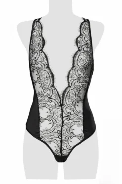 Grey Velvet - Body aus zarter Spitze schwarz 15305