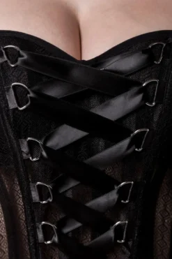 Grey Velvet - Corsage mit Schnürung