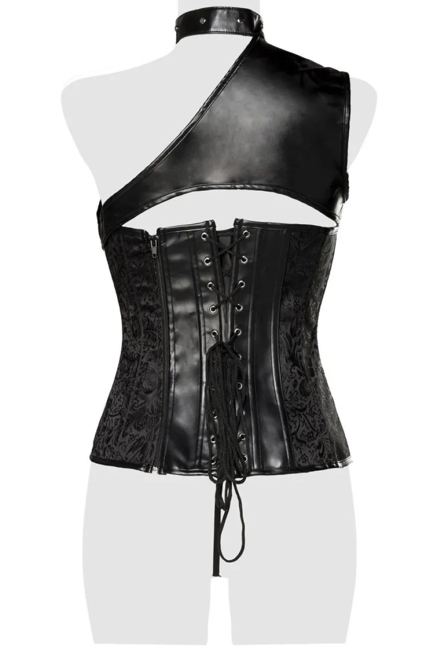 Grey Velvet - Formende Corsage mit Schulterteil schwarz 15306