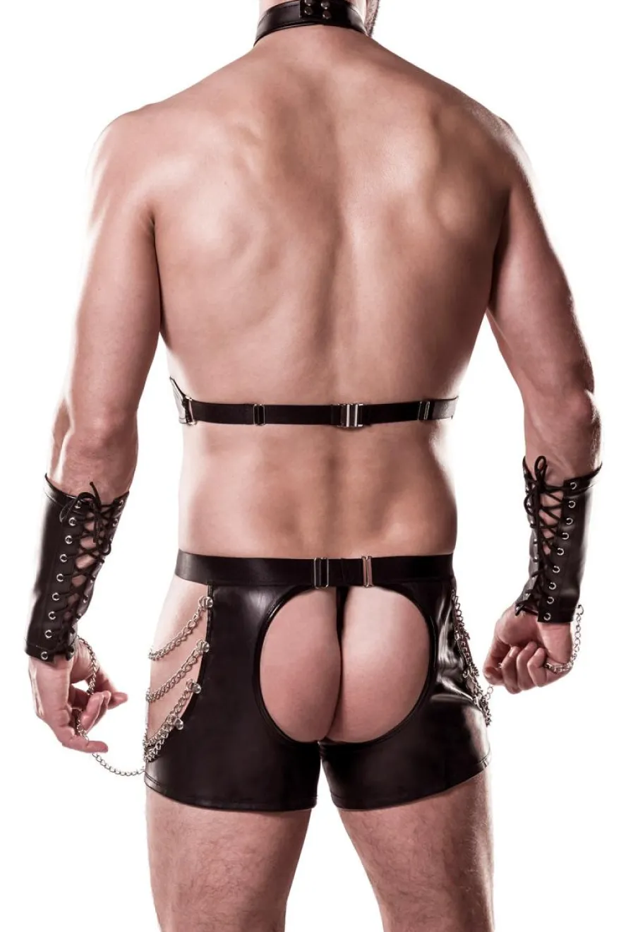 Grey Velvet - Herren Bondage-Set mit Ketten