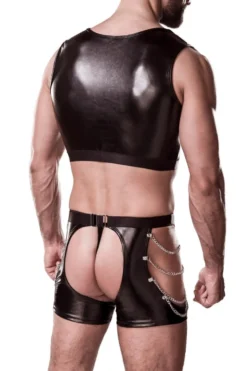 Grey Velvet - Herren Clubwear-Set aus Lederimitat