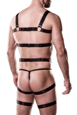 Grey Velvet - Herren Harness-Set mit String
