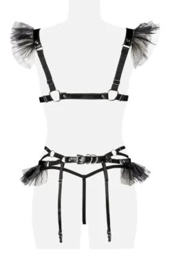 Grey Velvet - 4-teiliges Erotikset 15160 schwarz