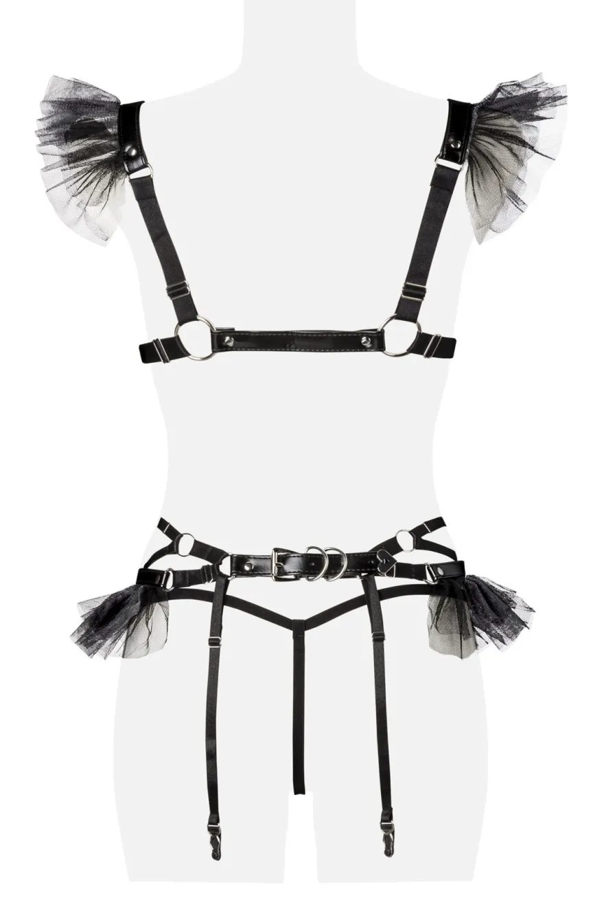Grey Velvet - 4-teiliges Erotikset 15160 schwarz