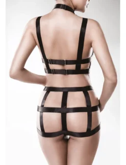Grey Velvet - 2-teiliges Harness-Set schwarz