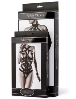 Grey Velvet - 3-teiliges Straps-BH-Set - schwarz