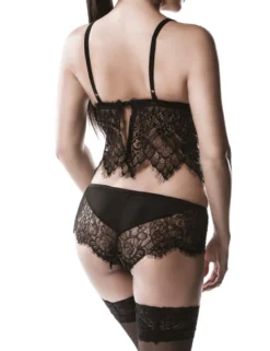 Grey Velvet - Zweiteiliges Bustier Set aus Spitze - schwarz