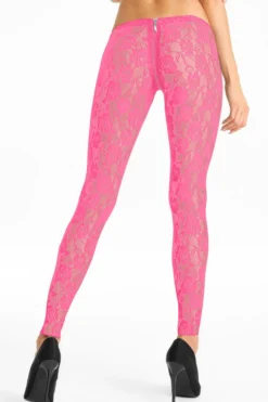 7Heaven - Leggings aus Spitze in Pink