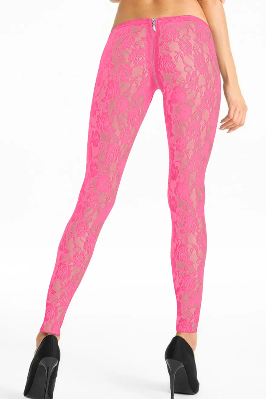 7Heaven - Leggings aus Spitze in Pink