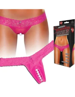 Hustler Lingerie - Ouvert-Panty aus Spitze mit stimulierender Perlenkette