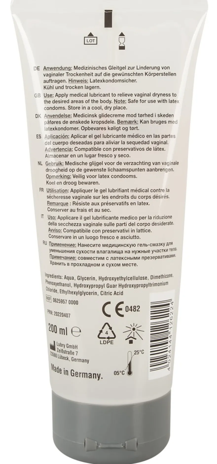 Just Glide - Gleitgel Performance Wasserbasis mit Silikonanteilen 200ml