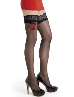 Legg Story - halterlose Strümpfe Flora LS700015M schwarz