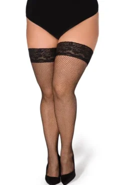 Legg Story - Netz-Strümpfe Christina 7/8 Xtra Size schwarz