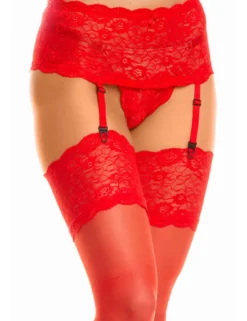 Legg Story - Shorty Strumpfhalter + Strümpfe Paris LS700171M rot