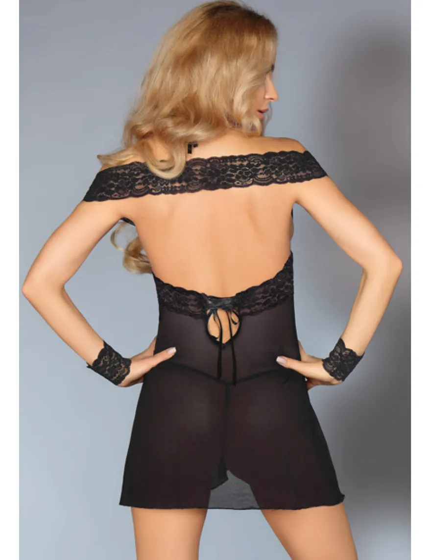 Livco Corsetti - Afica Shirt, Panty und Cuffs schwarz
