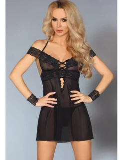 Livco Corsetti - Afica Shirt, Panty und Cuffs schwarz