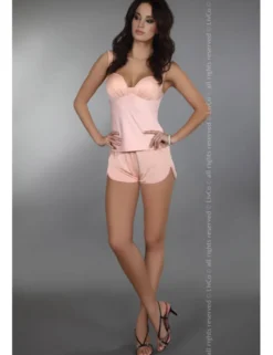 LivCo Corsetti - Candence Negligeé und Shorts LC 90039 rosa