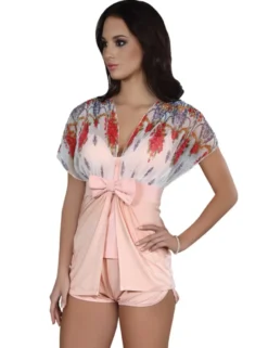 LivCo Corsetti - IMPERIA Morgenmantel LC 90041 rosa