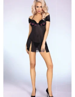 LivCo Corsetti - Kastalia Negligeé und Panty LC 52431 schwarz