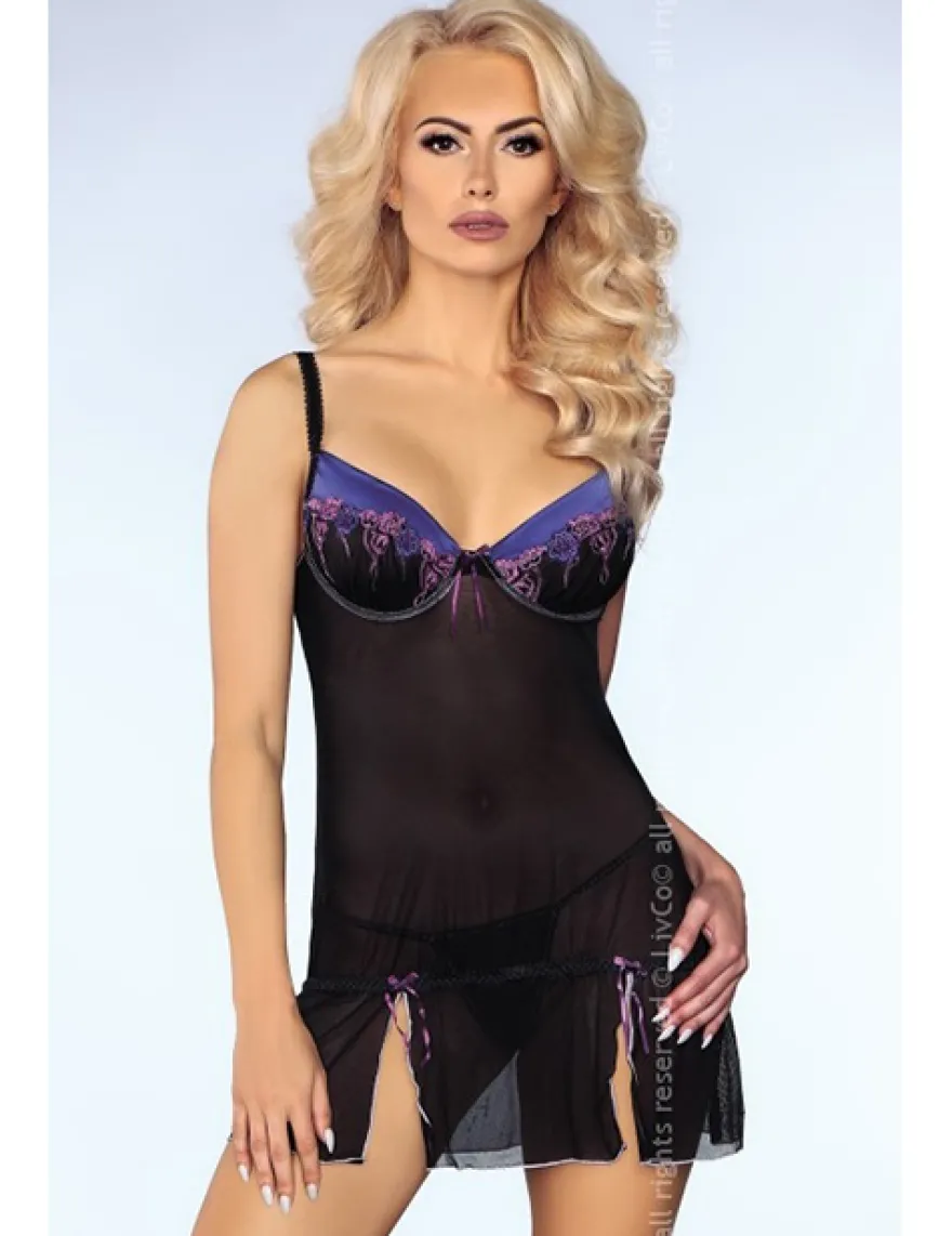LivCo Corsetti - Livco Corsetti - Negligeé Ebony LC 19423