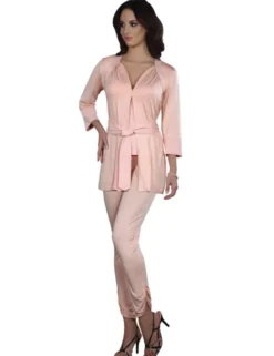 LivCo Corsetti - RIZEN Morgenmantel LC 90071 rosa