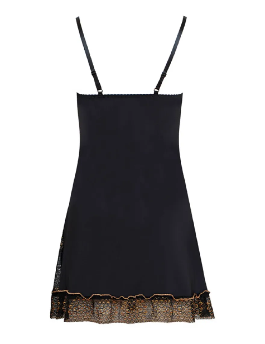 LivCo Corsetti - SARENA Negligeé und Panty LC 90239 schwarz