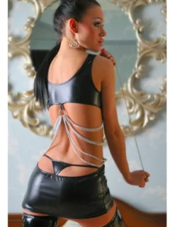 Lolitta Dessous - Wetlook-Kleid Escape mit String Dessous LO101010M schwarz