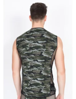 LOOK ME - V-Shirt Military in camouflage