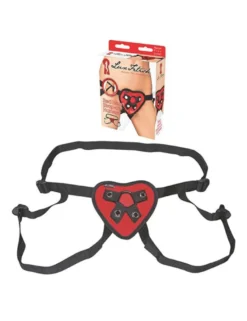 Lux Fetish - rot Heart Strap-On Harness