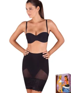 Magic Bodyfashion - Super Control Skirt - Rock mit Spitze schwarz