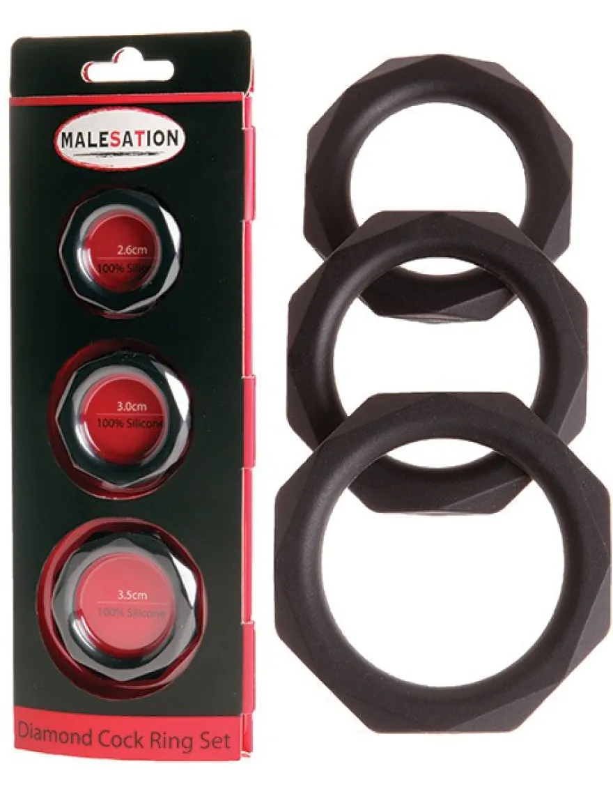 Malesation - Diamond Cock Ring Set
