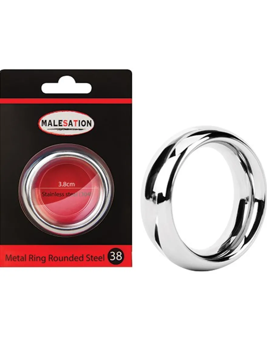 Malesation - Metal Ring Rounded Steel 38 Cockring