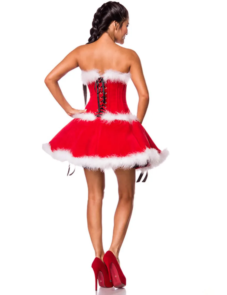 Mask Paradise - Miss Santa Komplettset rot/weiß