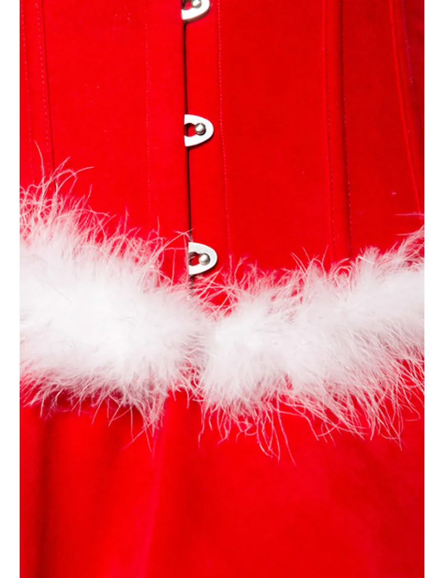 Mask Paradise - Miss Santa Komplettset rot/weiß