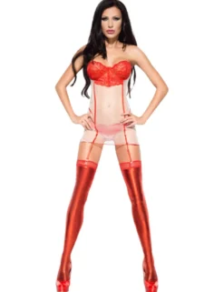 MeSeduce - Wetlook Strümpfe ST02 MS450427M rot