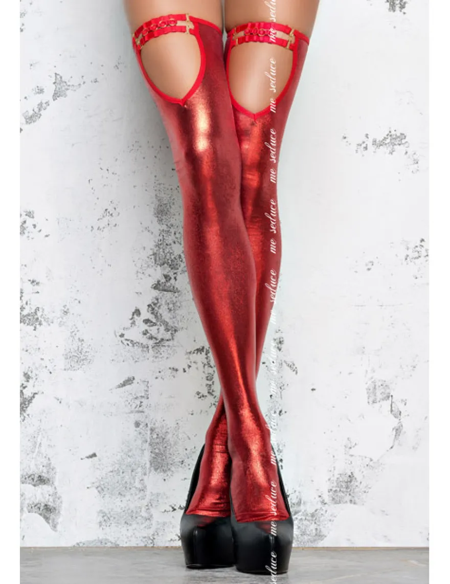MeSeduce - Wetlook Strümpfe ST07 MS450844M rot