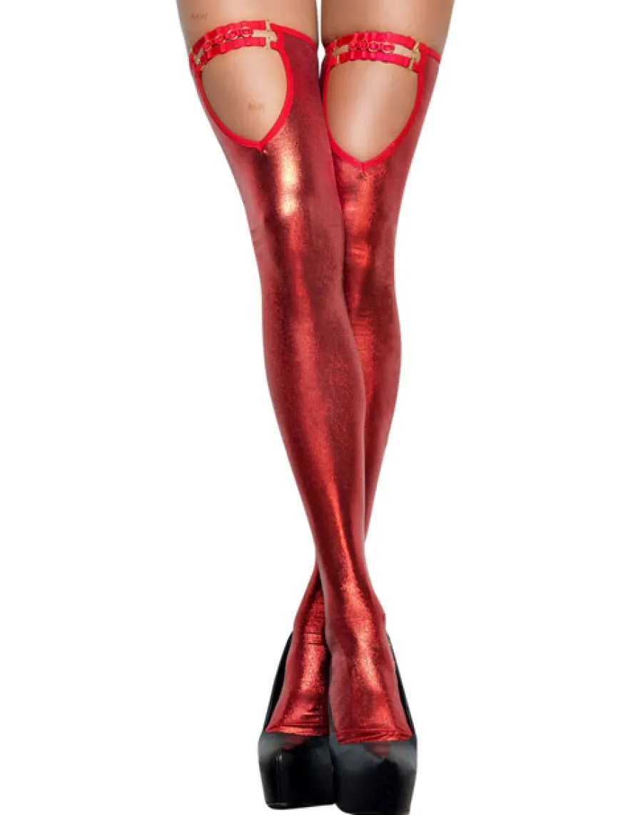 MeSeduce - Wetlook Strümpfe ST07 MS450844M rot