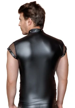 Nek - Mattlook Shirt aus Netzärmeln und Halsfessel
