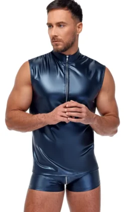 NEK - Top im Metallic-Mattlook